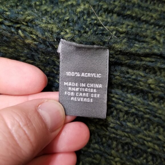 ✅Womens S 89th & Madison Green Long Cardigan Sweater Chunky Cable Knit Duster - Picture 7 of 10